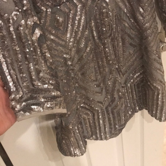 Saylor NWT Silver Sequence Cocktail Dress XS - Picture 5 of 7